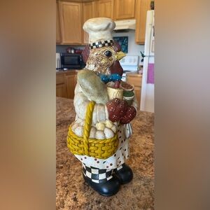 Charming Chef Bird Ceramic Figurine - Multicolor